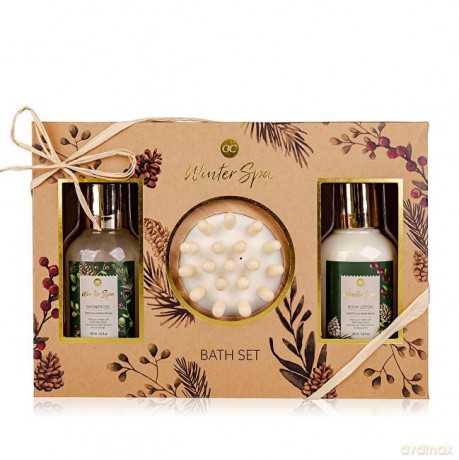 Accentra Body care gift set with Winter Spa massage brush