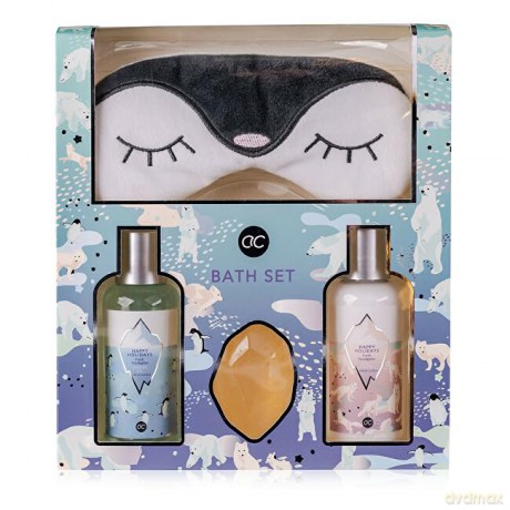 Accentra Gift set of body care with a mask for sleeping Happy Holidays