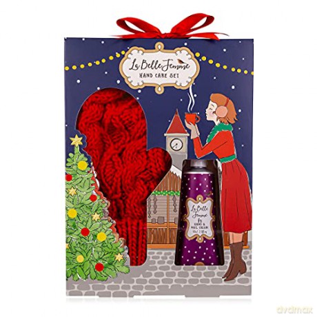 Accentra Hand care gift set with La Belle Femme Noel gloves