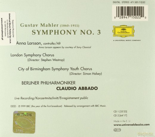 Abbado: Mahler Symph.3 [2CD]