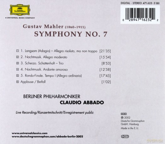 Abbado: Mahler Symphony 7 [CD]