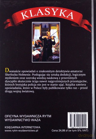 Zagadki Sherlocka Holmesa Klasyka (twarda) - Arthur Conan Doyle [KSIĄŻKA]