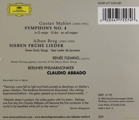 Abbado: Mahler:Symphony No.4 [CD]