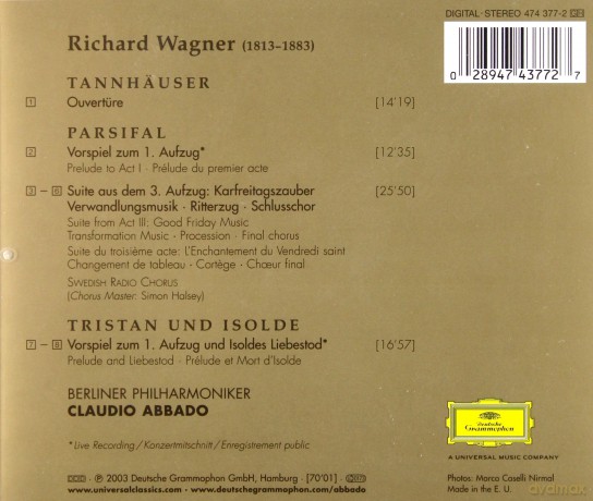 Abbado: Wagner Orchestral Music [CD]