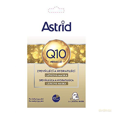Astrid Firming and moisturizing textile mask for the first wrinkles with coenzyme Q10 Miracle 1 pc