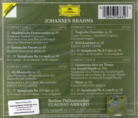 Abbado  :Brahms:Syms + [4CD]