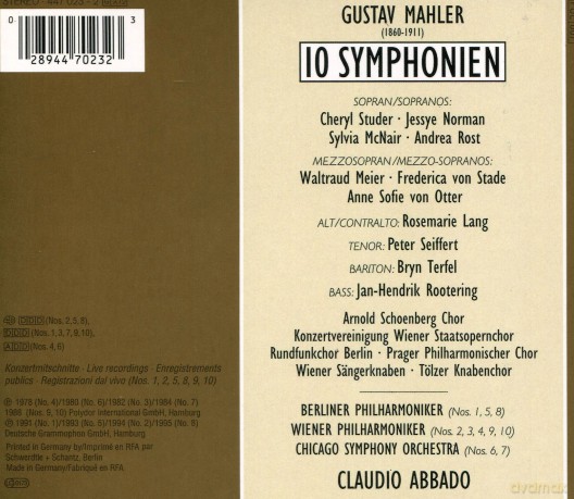Abbado  Berlin.Phil,Wiener Phil.: Mahler  10 Symphonien  [12CD]