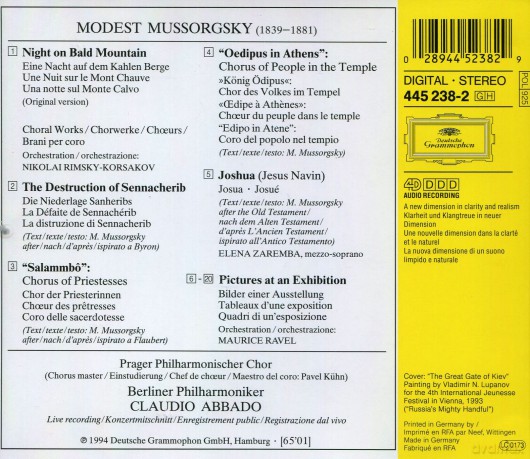 Abbado B P: Mussorgsky: Pictures At An Exibition [CD]