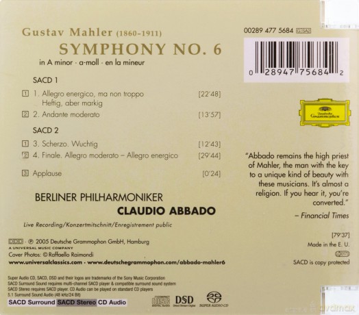 Claudio Abbado: Mahler: Symphony No.6 (hybrid) [2SACD]