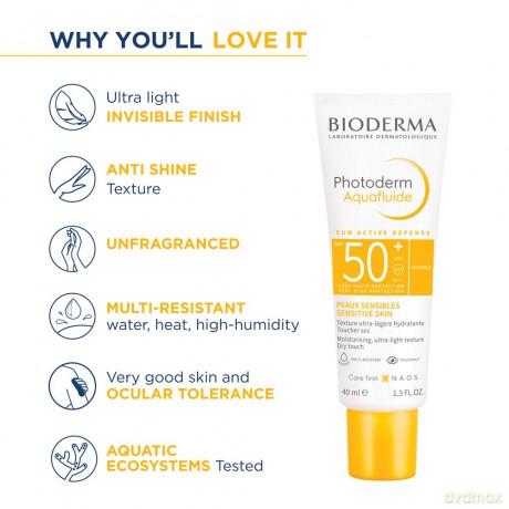 Bioderma Protective face cream Photoderm Aqua fluid SPF 50+ 40 ml