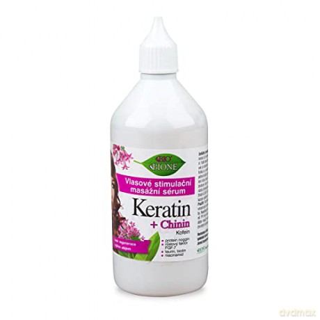 Bione Cosmetics Keratin + Chinin Hair Stimulation Massage Serum 215 ml