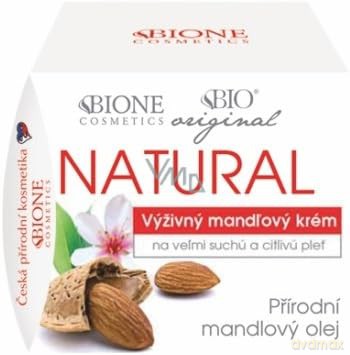 Bione Cosmetics Nourishing almond cream for very dry and sensitive skin Natura l 51 ml
