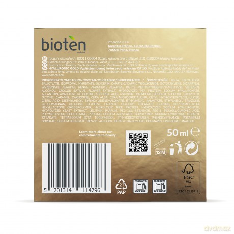 bioten Hyaluronic Gold SPF 10 (Replumping Antiwrinkle Day Cream) 50 ml