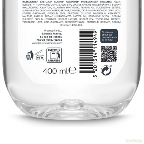bioten Micellar water for dry and sensitive skin Skin Moisture (Micellar Water) - Volume: 400 ml