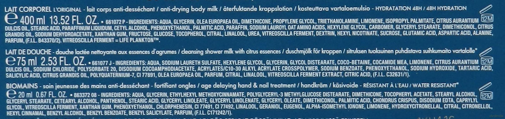 Biotherm Lait Corporel body care gift set