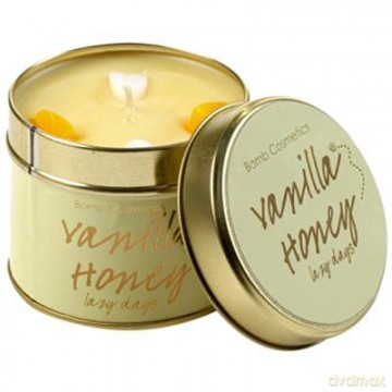 Bomb Cosmetics Candle in a vanilla honey can