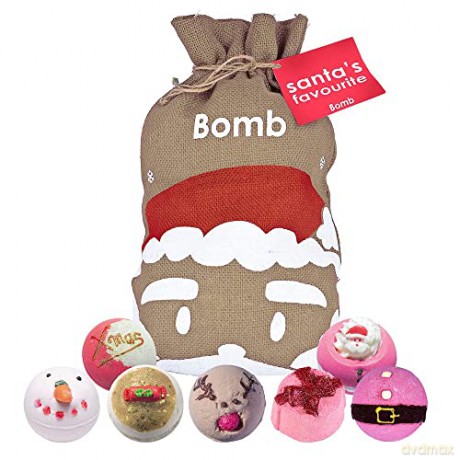 Bomb Cosmetics Gift set of sparkling balls for Santas Favorite bath 7 pcs