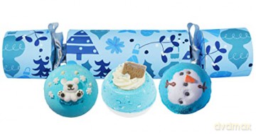 Bomb Cosmetics Gift set of sparkling bath balls All Want For Christmas Is Blue 3 pcs