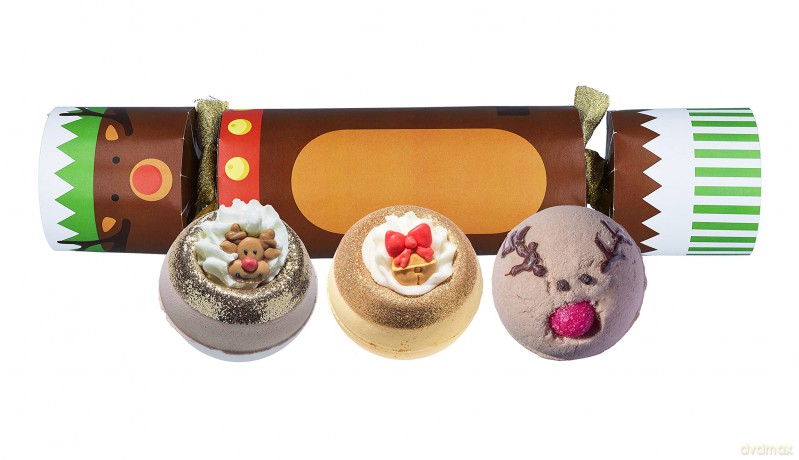 Bomb Cosmetics Gift set of sparkling bath bombs Red Nosed Reindeer 3 pcs