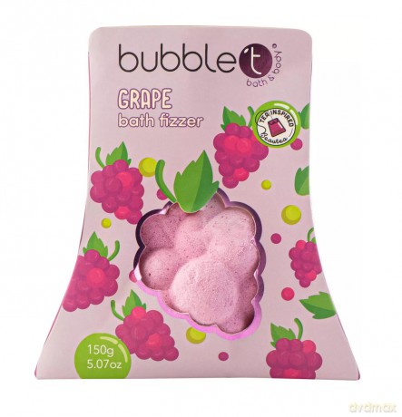 Bubble T Cosmetics Sparkling bath bomb Grape (Bath Fizzer) 150 g