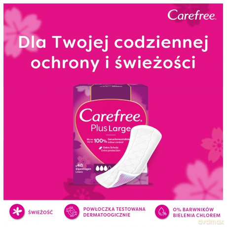 Carefree Slip pads Plus Large delicate scent - Variant: 64 ks