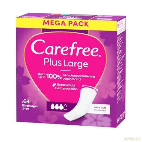 Carefree Slip pads Plus Large delicate scent - Variant: 64 ks