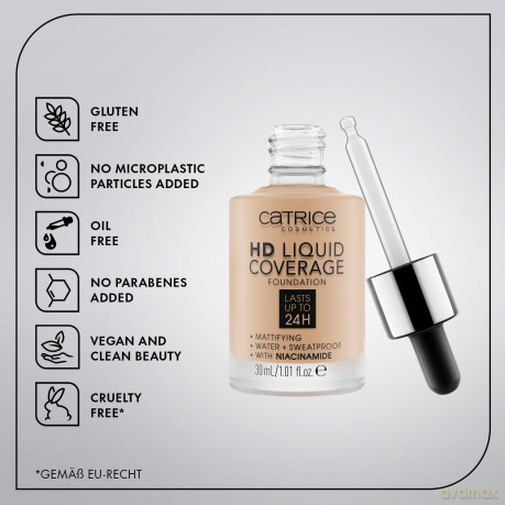 Catrice Liquid Make-Up HD Liquid Coverage (Foundation) 30 ml - Shade: 010