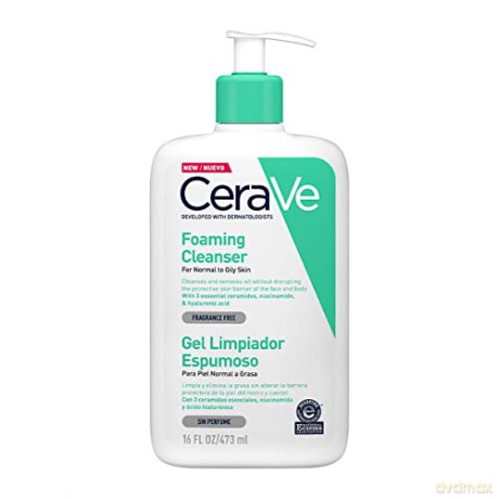 CeraVe Cleansing Foaming Gel for Normal to Oily Skin (Foaming Cleanser) - Volume: 473 ml