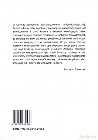 Teoria Opanowywania Trwogi Dyskurs W Literaturze Amerykańskiej - Marzena Rusaczyk [KSIĄŻKA]
