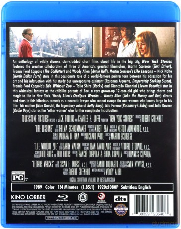 New York Stories (Nowojorskie opowieści) [Blu-Ray]