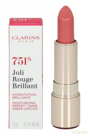 Clarins Moisturizing lipstick with gloss Joli Rouge Brillant (Perfect Shine Sheer Lipstick) 3.5 g - Shade: 751S Tea Rose