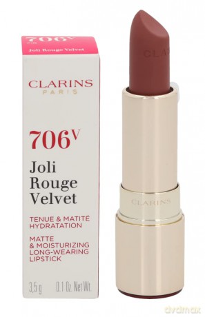 Clarins Velvety matte Lipstick Joli Rouge Velvet 3.5 g - Shade: 706V Fig