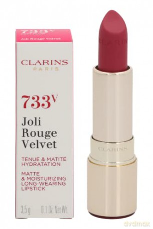 Clarins Velvety matte Lipstick Joli Rouge Velvet 3.5 g - Shade: 733V Soft Plum