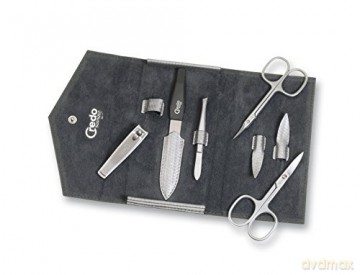 Credo Solingen Luxurious 5-part manicure in the silver Carbon 5 case