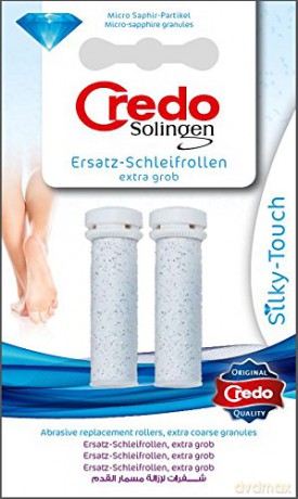 Credo Solingen Replacement Sanding Rollers for Heel Brush - Extra Coarse Silk y Touch Sapphire Crystals