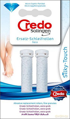 Credo Solingen Replacement Sanding Rollers for Heel Brush - Fine Silk y Touch Sapphire Crystals