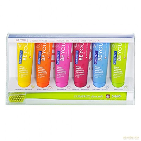 Curaprox Tooth Care Kit Toothbrush 5460 Ultra Soft + mini bleaching paste 6 x 10 ml