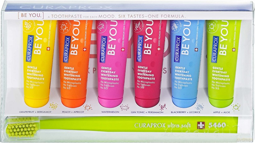 Curaprox Tooth Care Kit Toothbrush 5460 Ultra Soft + mini bleaching paste 6 x 10 ml