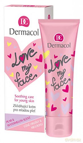 Dermacol Smoothing and unifying cream for young skin with the smell of pear and melon Love My Face (Soothing Cream) 50 ml