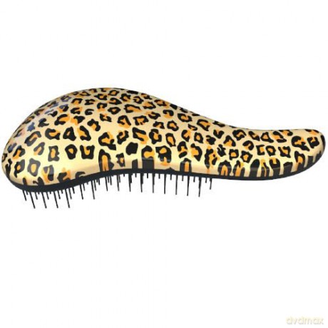 Dtangler Hair brush with Leopard Yellow handle