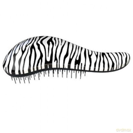 Dtangler Hair brush with Zebra White handle