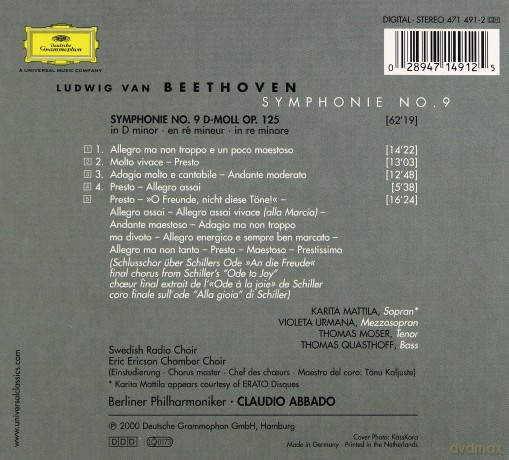 Abbado: Beethoven Symphonien 9 [CD]