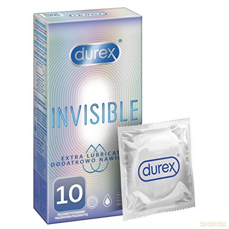 Durex Invisible Extra Lubricated Kondomy - Variant: 10 pcs