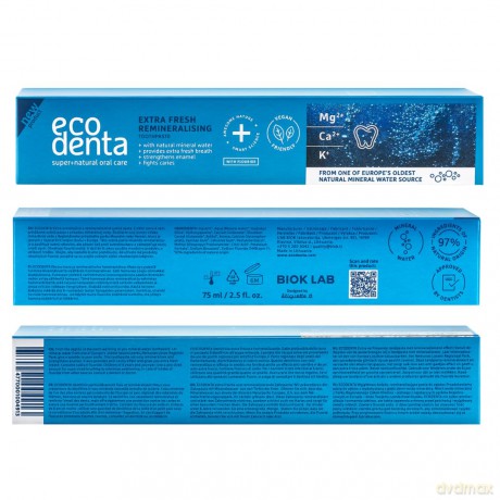 Ecodenta Remineralizing toothpaste with mineral water 75 ml