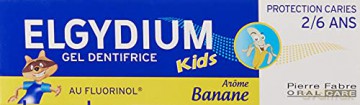 ELGYDIUM Gel toothpaste with fluorinol and banana flavor for children 2-6 years Kids 50 ml