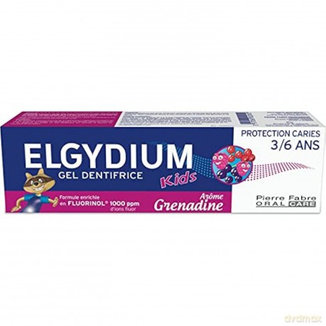 ELGYDIUM Gel toothpaste with fluorinol and forest fruit flavor for children 2-6 years Kids 50 ml