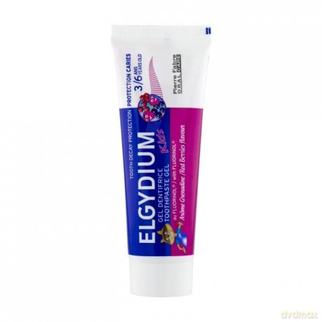 ELGYDIUM Gel toothpaste with fluorinol and forest fruit flavor for children 2-6 years Kids 50 ml