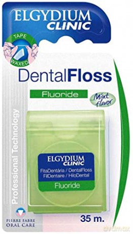 ELGYDIUM Waxed dental floss with fluoride Clinic 35 m