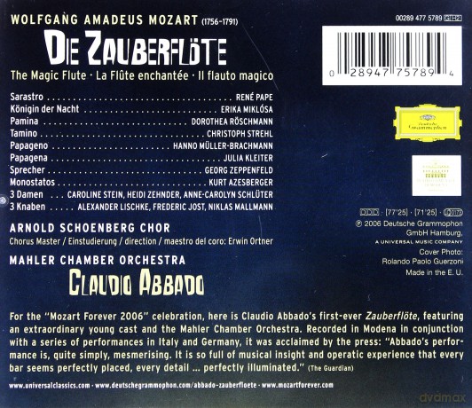Abbado: Mozart:Die Zauberflote [2CD]