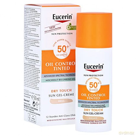 Eucerin Sun Oil Control Tinted SPF 50+ (Sun Gel-Cream) 50 ml - Shade: Light
